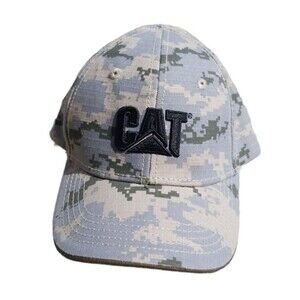 Caterpillar CAT Equipment Adjustable Strap-Back Cap/Hat Brown Camouflage‎